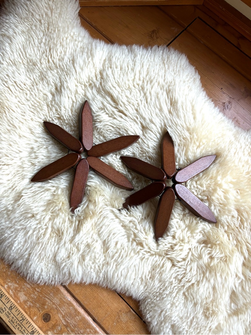Vintage Collapsible Wooden Trivets
